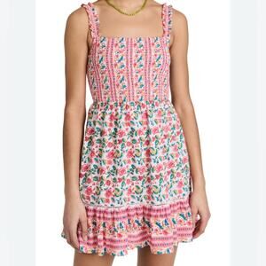 Playa Lucila Floral Mini Smocked Dress